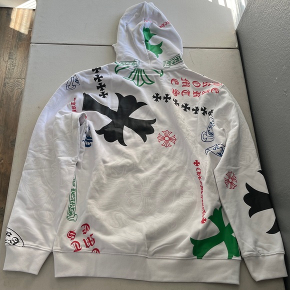 Chrome Hearts Stencil Hoodie White/Multicolor - Picture 2 of 2